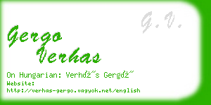 gergo verhas business card